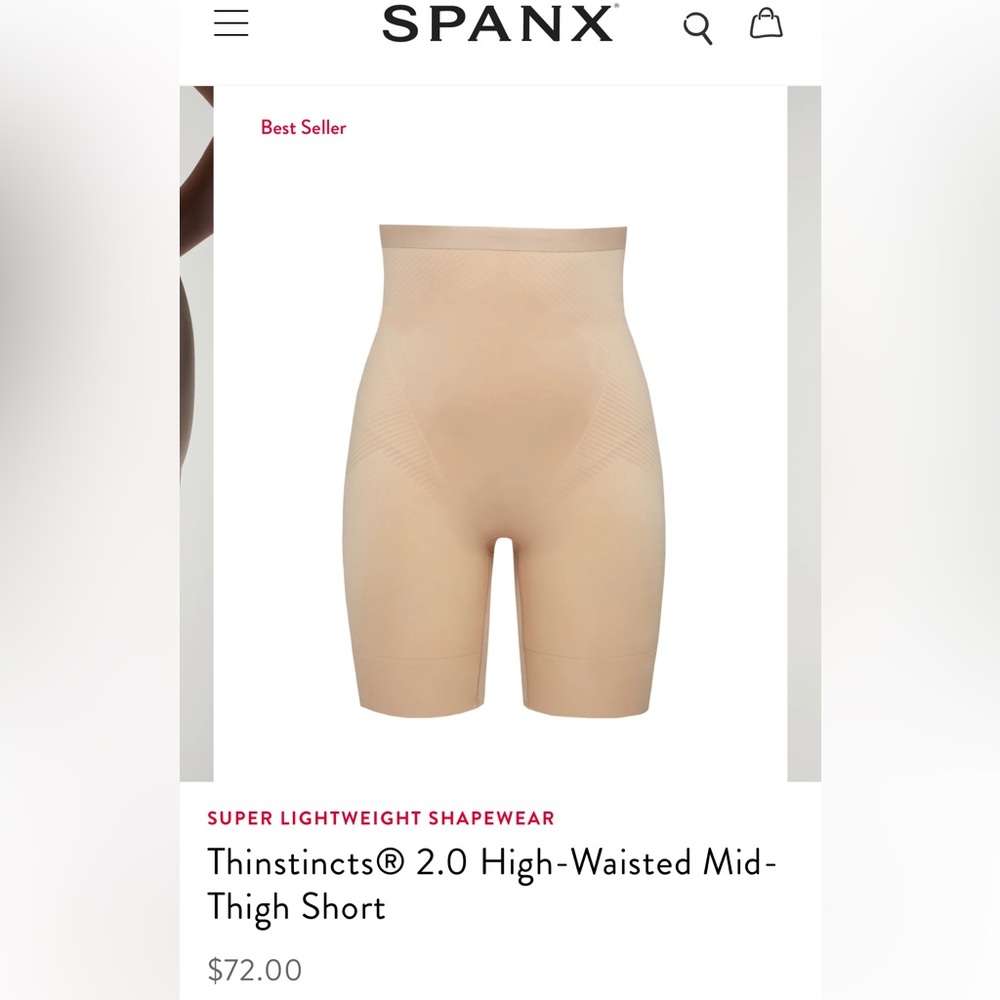 SPANX Thinstincts 2.0 high-waisted mid-thigh shorts